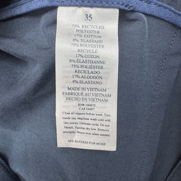 Faherty Shorts Men 35 Blue All Day Short Performance Tech Stretch Hybrid Outdoor - Picture 9 of 12